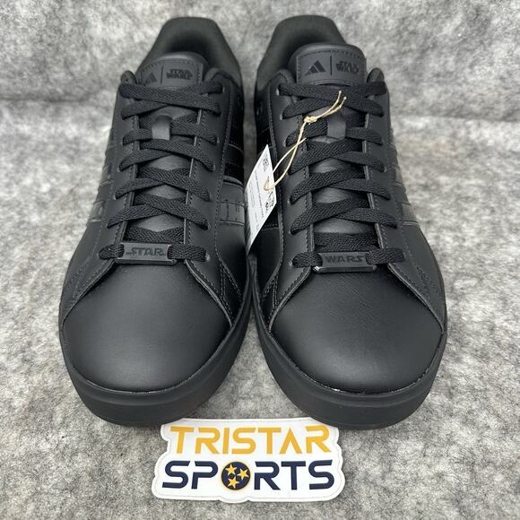 Adidas X Star Wars Grand Court Shoes Mens Sz 10 Black Darth Vader Storm Trooper - Picture 2 of 9